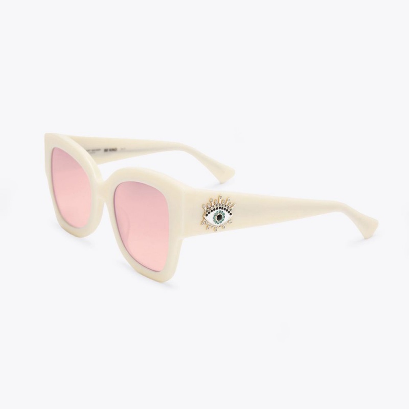 Kurt Geiger Square Butterfly Sunglasses Albi | GANYSH-529