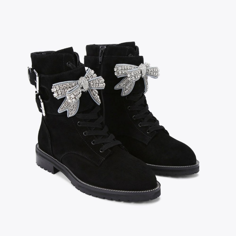 Kurt Geiger Sutton Bow Boot Negrii | WGECKS-206