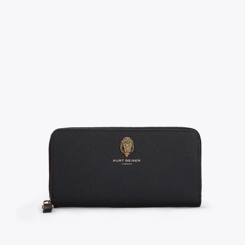 Kurt Geiger Zip Wallet Negrii | ELPMVC-318