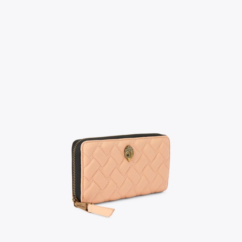 Kurt Geiger Zip Wallet Peach | KWXICY-751