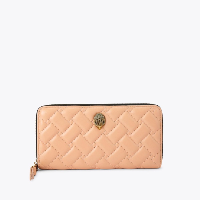 Kurt Geiger Zip Wallet Peach | KWXICY-751